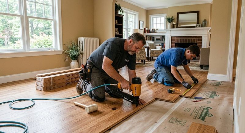 Dark Wood Floor Installation in Phoenix, AZ